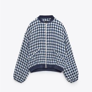 NWT Zara Textured Knit Bomber Jacket Set